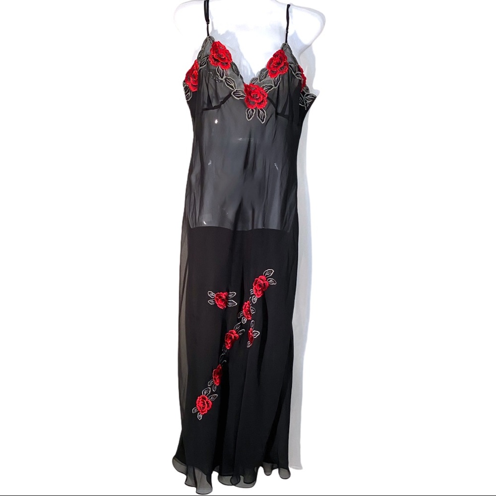 Sheer black maxi lingerie